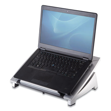 Fellowes® Office Suites Laptop Riser, 15.13" X 11.38" X 4.5" To 6.5", Black-silver, Supports 10 Lbs freeshipping - TVN Wholesale
